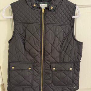 Crown & Ivy NWT Black Quilted Vest Plaid Lining Sz M